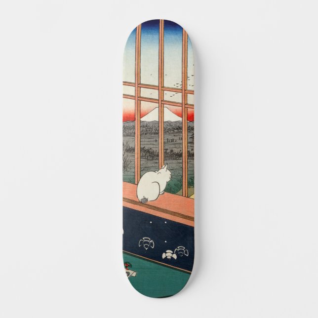 Utagawa Hiroshige - Asakusa Rice fields Skateboard (Front)