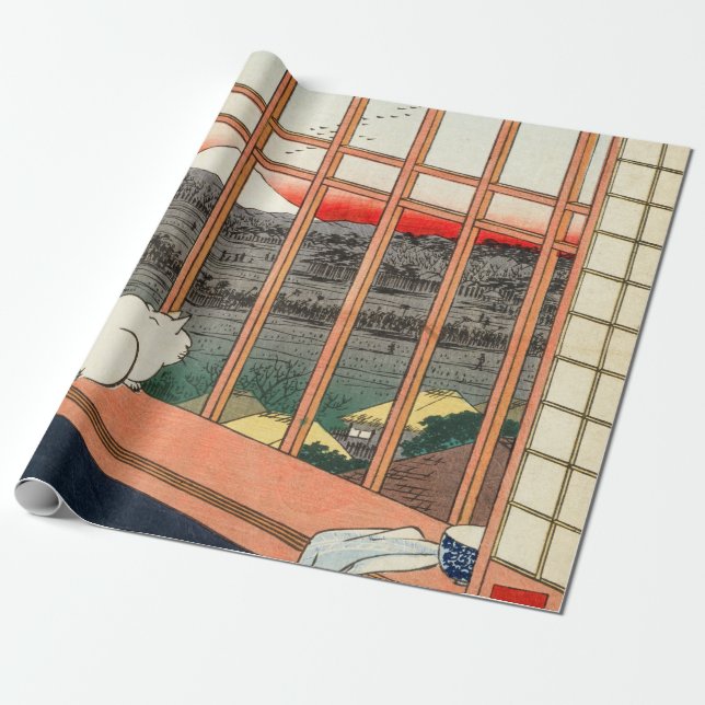 Utagawa Hiroshige - Asakusa Rice fields Wrapping Paper (Unrolled)