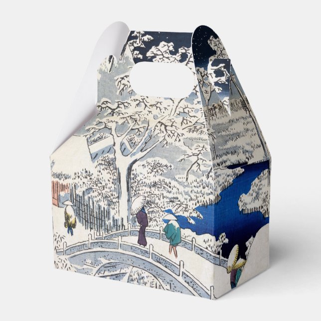 Utagawa Hiroshige - Drum Bridge at Meguro Favour Box (Front Side)