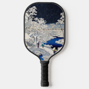 Utagawa Hiroshige - Drum Bridge at Meguro Pickleball Paddle