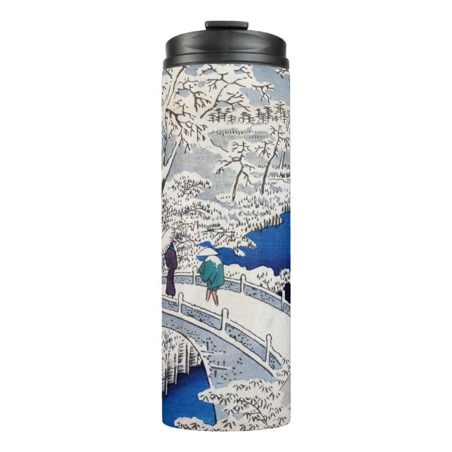 Utagawa Hiroshige - Drum Bridge at Meguro Thermal Tumbler (Front)