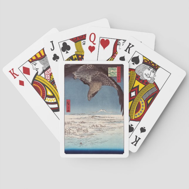 Utagawa Hiroshige - Fukagawa Susaki and Jumantsubo Playing Cards (Back)