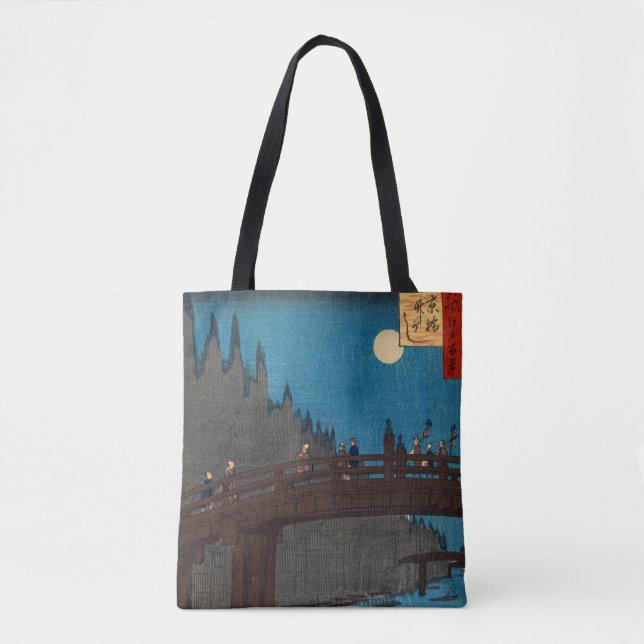 Utagawa Hiroshige - Kyoto Bridge by Moonlight Tote Bag (Front)