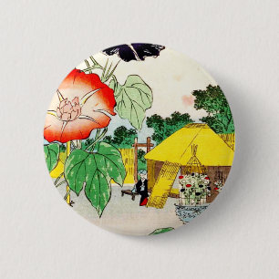 Utagawa Hiroshige - Morning glory 6 Cm Round Badge