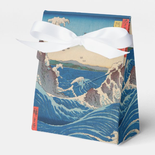 Utagawa Hiroshige - Naruto Whirlpool, Awa Province Favour Box (Front Side)