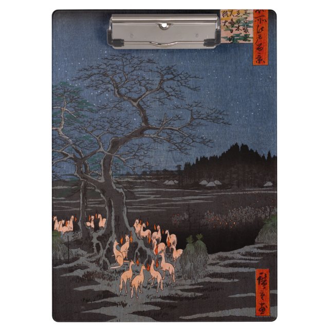 Utagawa Hiroshige - New Year's Eve Foxfires Clipboard (Front)