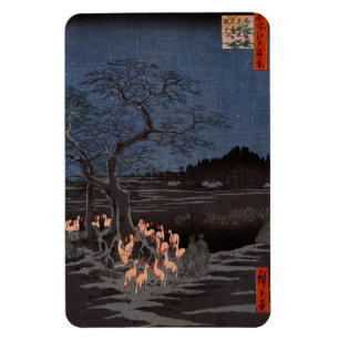 Utagawa Hiroshige - New Year's Eve Foxfires Magnet