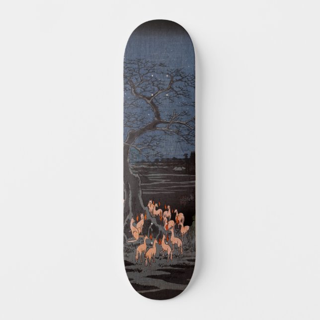 Utagawa Hiroshige - New Year's Eve Foxfires Skateboard (Front)