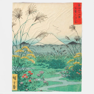 Utagawa Hiroshige - Otsuki Plain in Kai Province Fleece Blanket