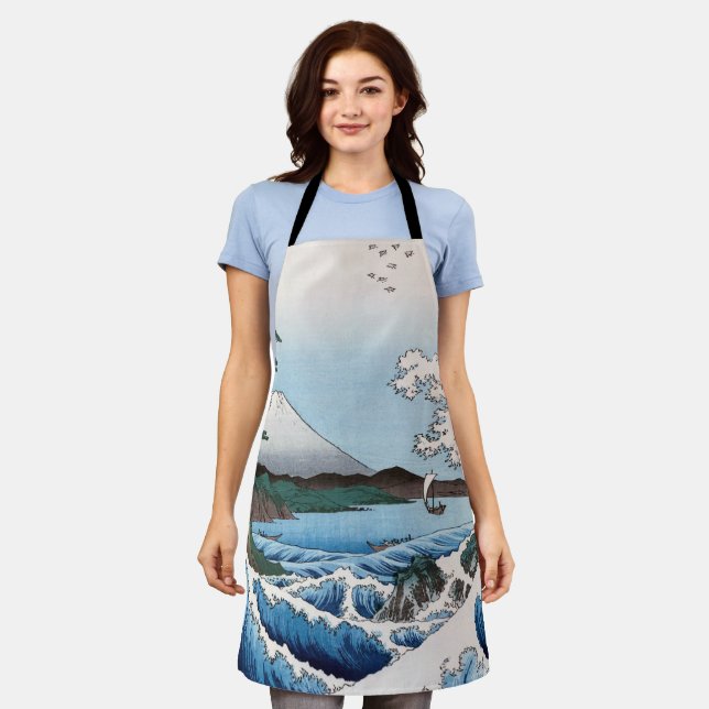 Utagawa Hiroshige - Sea off Satta, Suruga Province Apron (Worn)