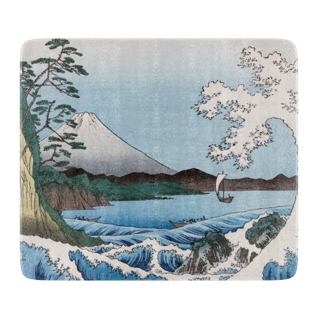 Utagawa Hiroshige - Sea off Satta, Suruga Province Cutting Board (Front)