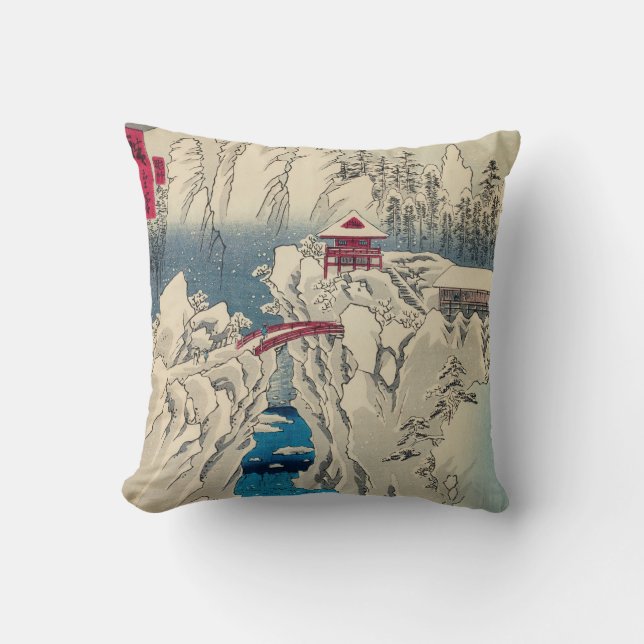 Utagawa Hiroshige - Snow on Mount Haruna Cushion (Front)