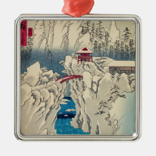 Utagawa Hiroshige - Snow on Mount Haruna Metal Tree Decoration