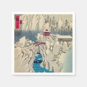 Utagawa Hiroshige - Snow on Mount Haruna Napkin