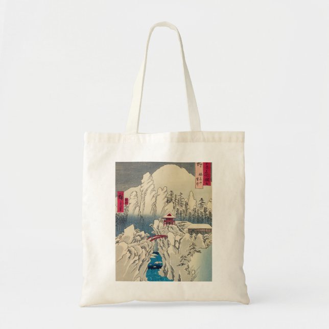 Utagawa Hiroshige - Snow on Mount Haruna Tote Bag (Front)