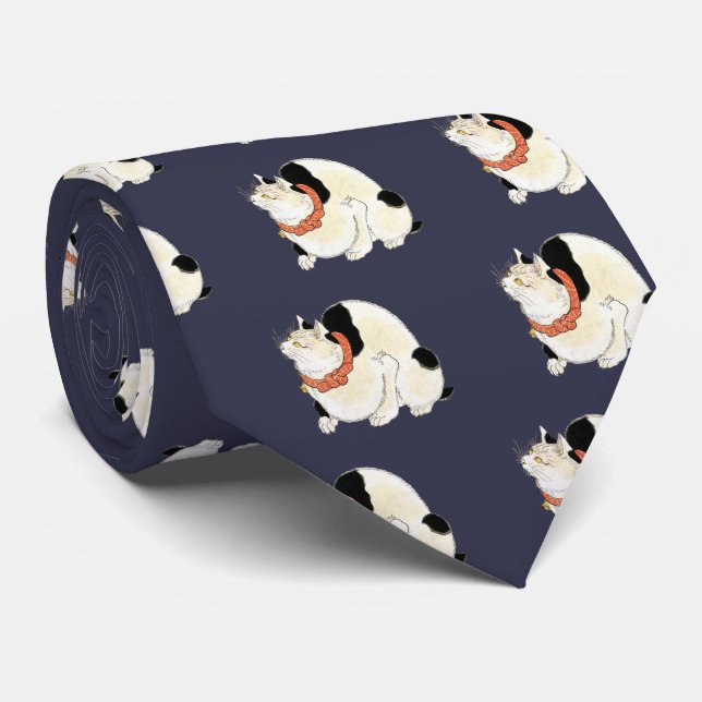 Utagawa Kuniyoshi, Cat for rat extermination Tie (Rolled)