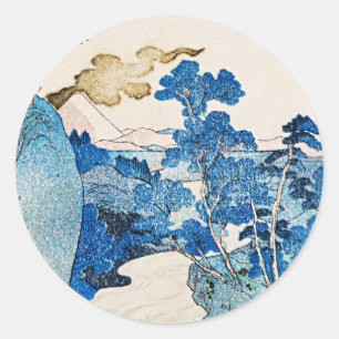 Utagawa Kuniyoshi - Fuji no Yukei Classic Round Sticker