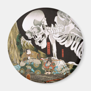Utagawa Kuniyoshi Warrior vs. Ghost,Japanese Art Magnet