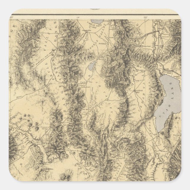 Utah 2 square sticker (Front)
