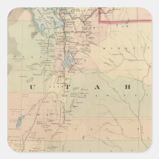 Utah 5 square sticker (Front)