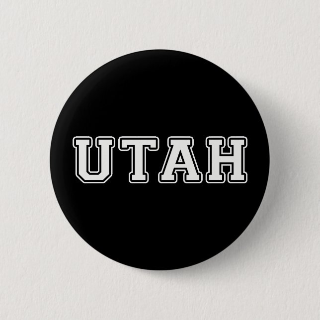 Utah 6 Cm Round Badge (Front)