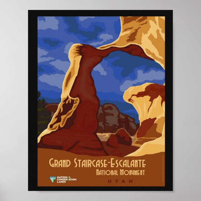 Utah Arches National Monument Vintage Travel Poster (Front)