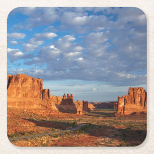 Utah, Arches National Park, rock formations 2 Square Paper Coaster