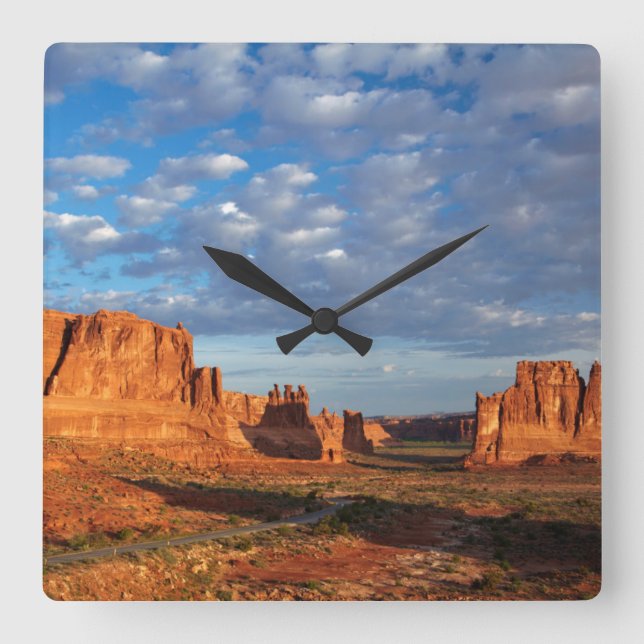 Utah, Arches National Park, rock formations 2 Square Wall Clock (Front)