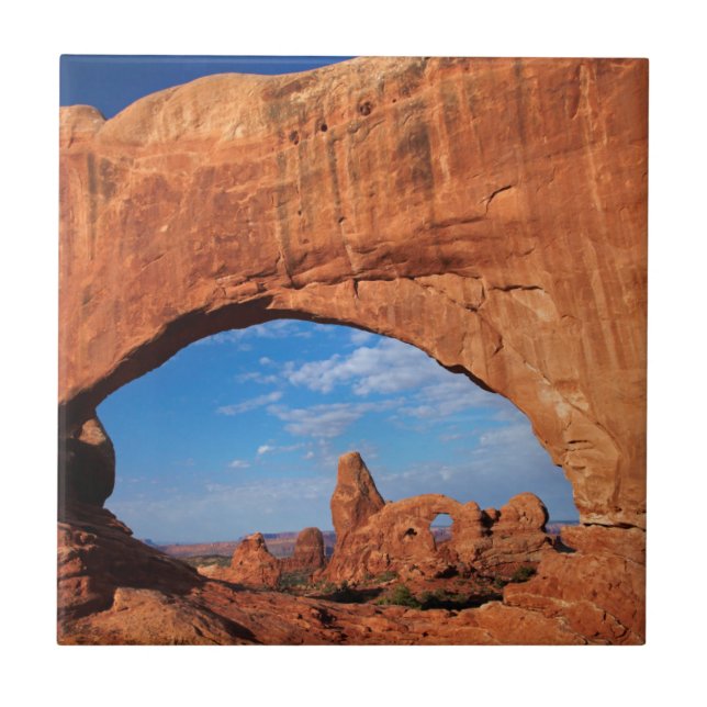 Utah, Arches National Park, Turret Arch 3 Tile (Front)