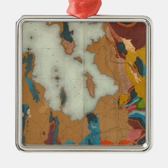 Utah Basin Geological Metal Tree Decoration (Front)