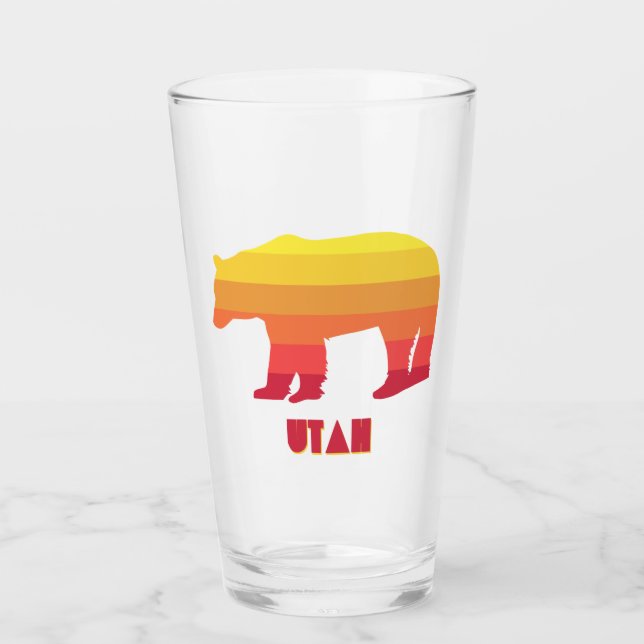 Utah Bear Glass (Front)