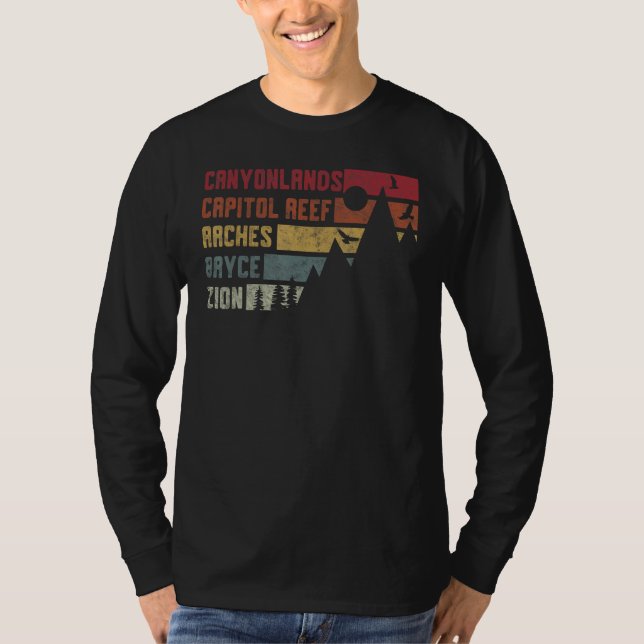 Utah Beehive State National Parks Mighty 5 Tee Bry (Front)