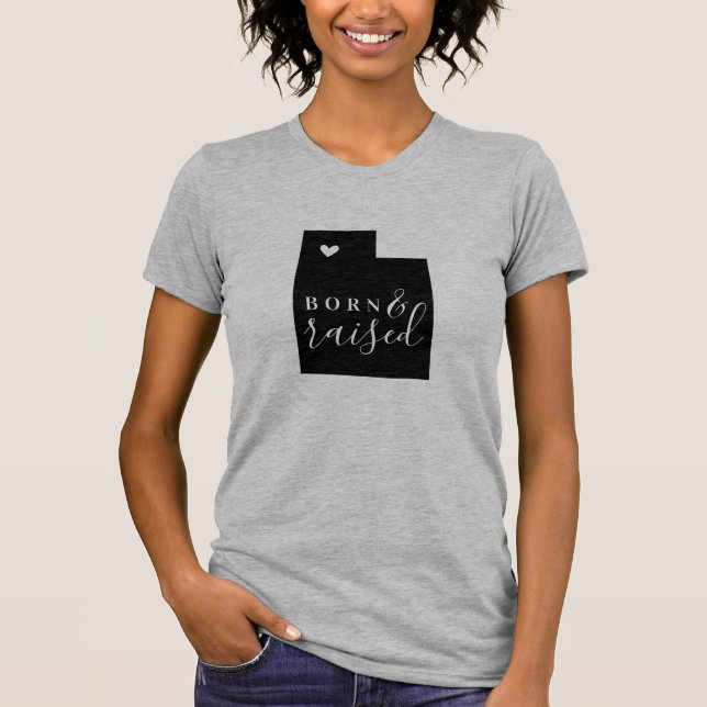 Utah Born and Raised State Tee (Front)