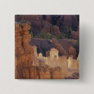 Utah, Bryce Canyon National Park. Hoodoos, 15 Cm Square Badge