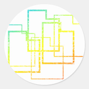 utah chill blur classic round sticker
