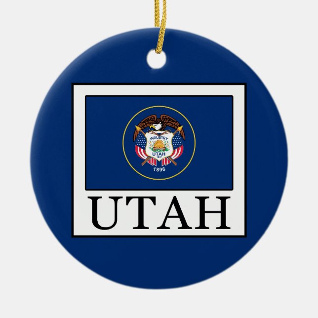 Utah Christmas Ornament (Front)