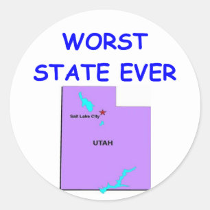 UTAH CLASSIC ROUND STICKER