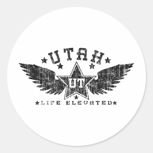 Utah Classic Round Sticker (Front)