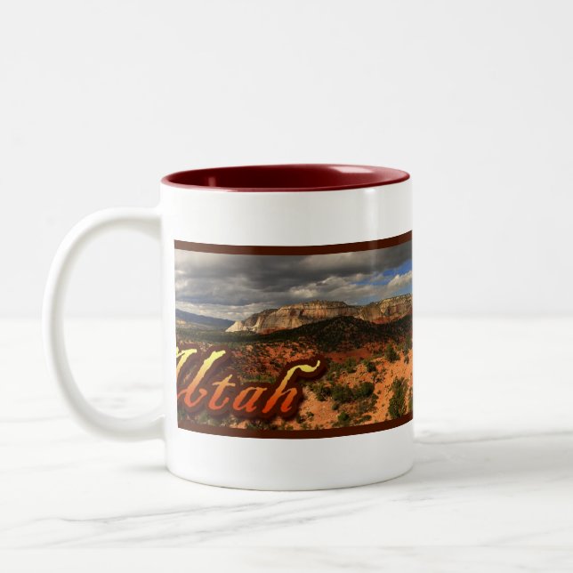 Utah Cliffs Two-Tone Coffee Mug (Left)