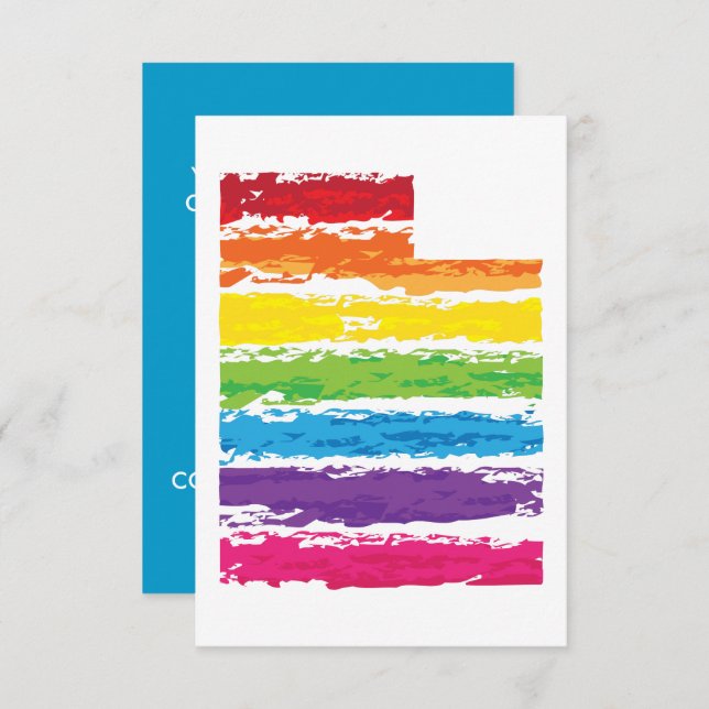 utah colour strokes invitation (Front/Back)