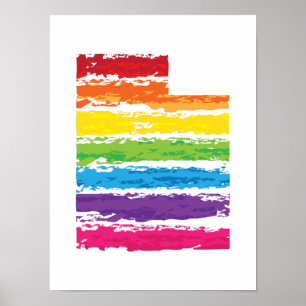 utah colour strokes poster