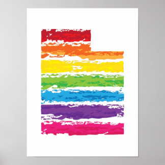 utah colour strokes poster