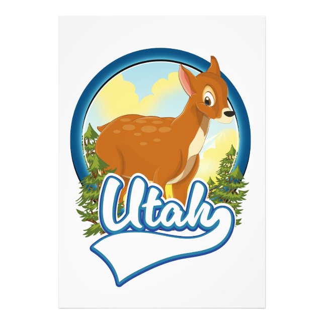 Utah Deer Travel logo Photo Print (Front)