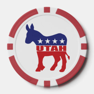 Utah Democrat Donkey Poker Chips
