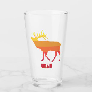 Utah Elk Glass