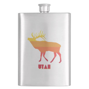 Utah Elk Hip Flask