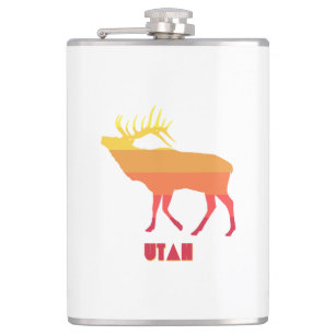 Utah Elk Hip Flask