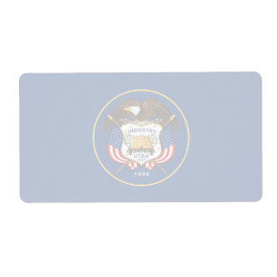Utah Faint Flag Shipping Label