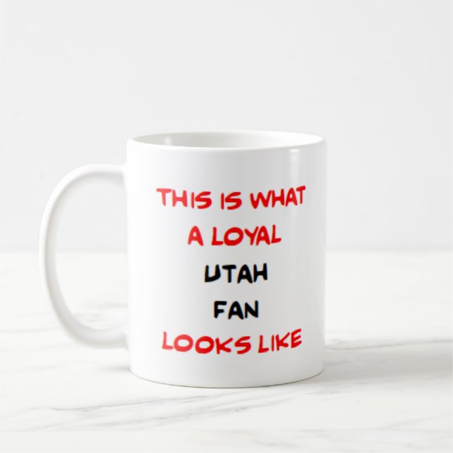 utah fan, loyal coffee mug (Left)