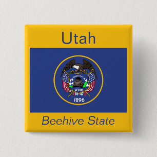 Utah Flag Button